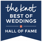 the knot BEST OF WEDDINGS HALL OF FAME badge